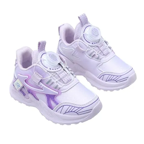 Hopscotch Girls PU Text Print Athletic Shoes in Purple Color, UK: 12 (KSX-4593655)