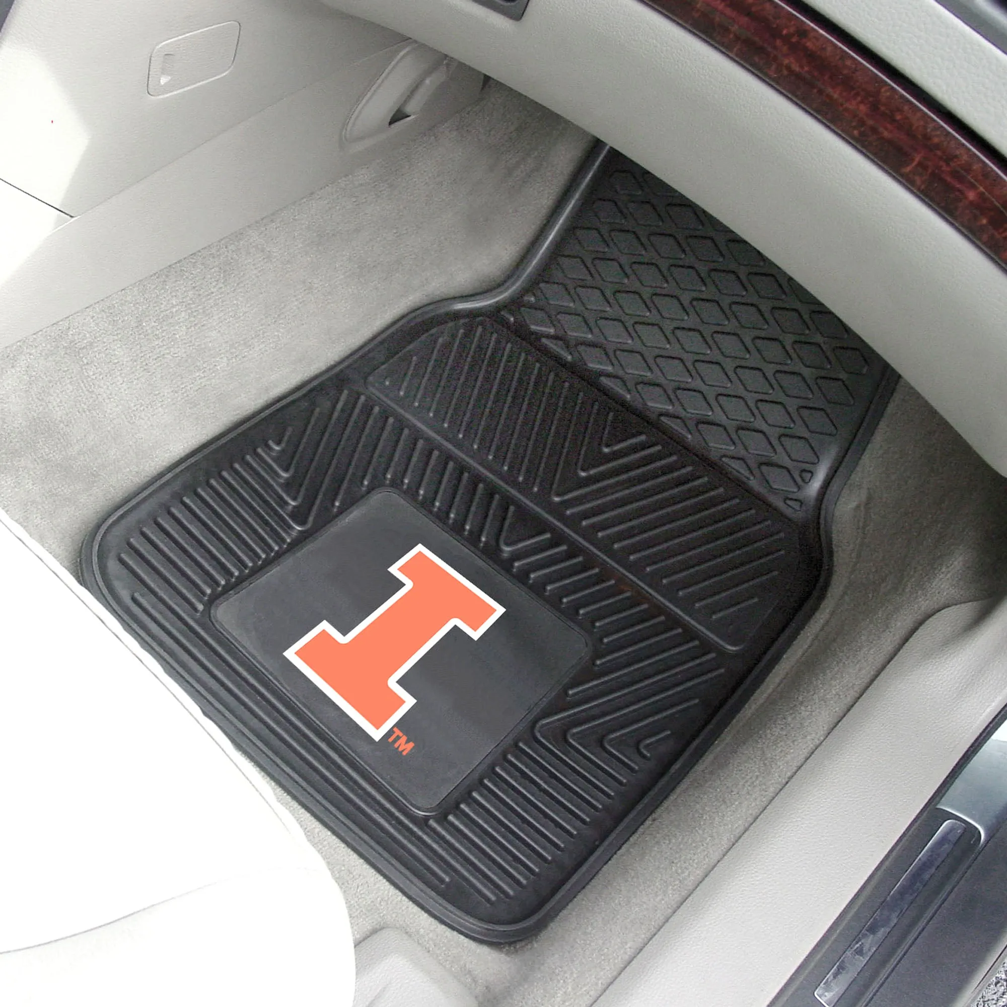 Illinois Illini Heavy Duty Car Mat Set - 2 Pieces