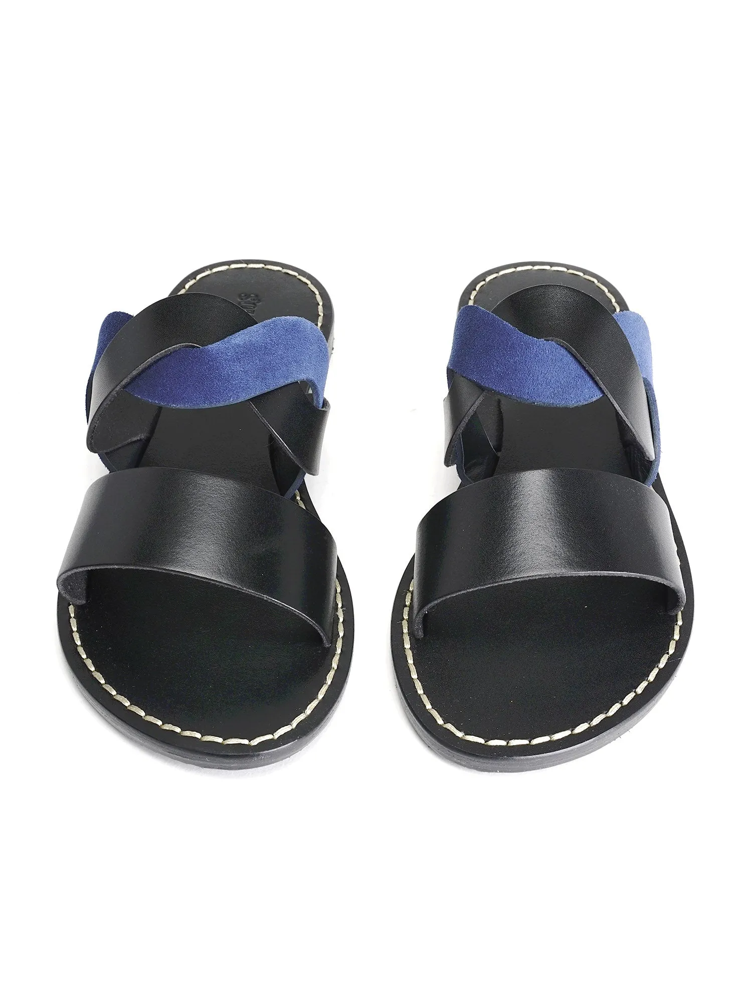 IMOGEN LEATHER SANDAL_BLACK/MIDNIGHT