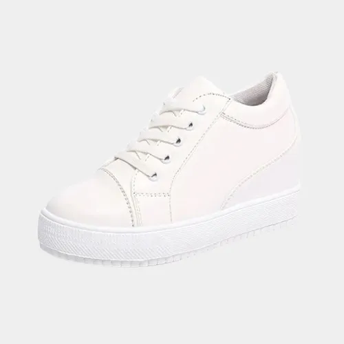 Joskaa 2024 New White Wedge Platform Sneakers