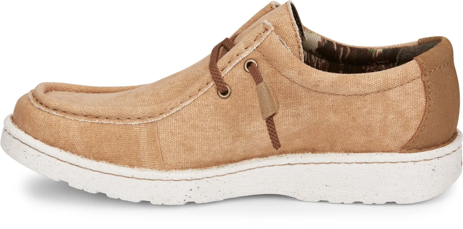 Justin Oxfords Womens Tan Hazer Canvas Sneaker Shoes