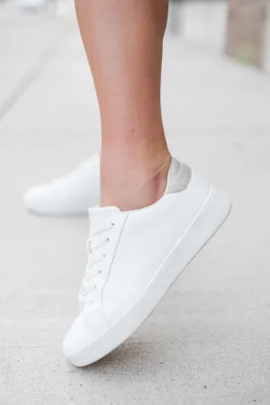 Karlie Taupe Heel White Sneaker