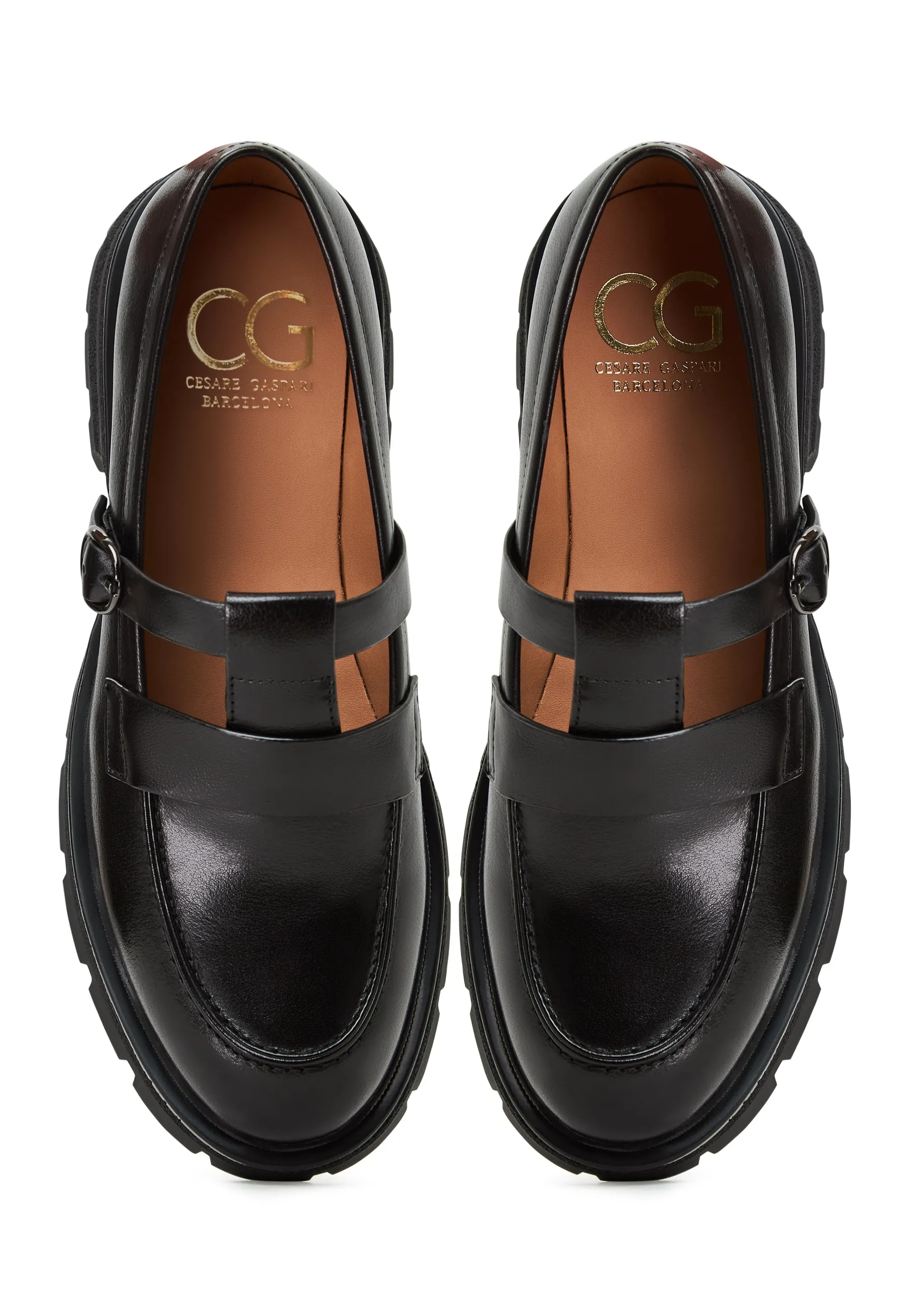 Leather Platform Loafers Marina