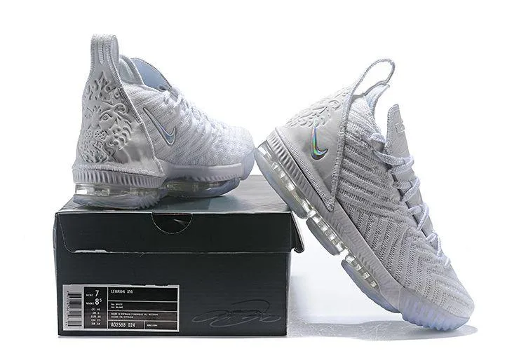 LeBron 16 Pure white Platinum Sneaker