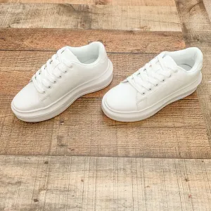 Liliana White Platform Sneakers- Size 6.5 (BRAND NEW)