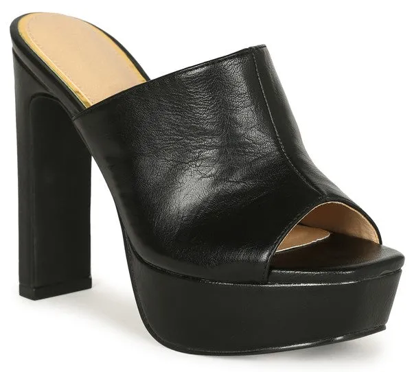 Madd Platform Mules (Black)