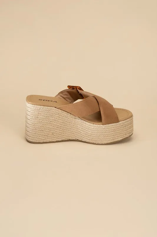 MANTA Espadrille Platform Slides