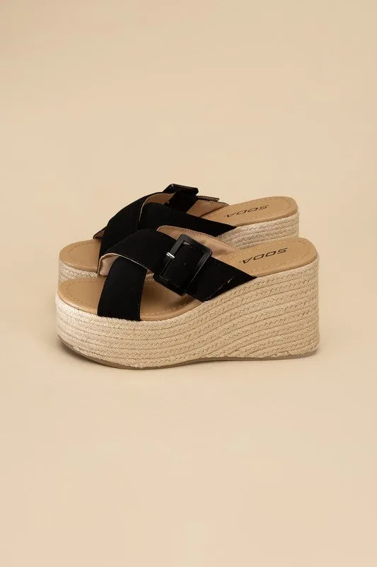 MANTA Espadrille Platform Slides