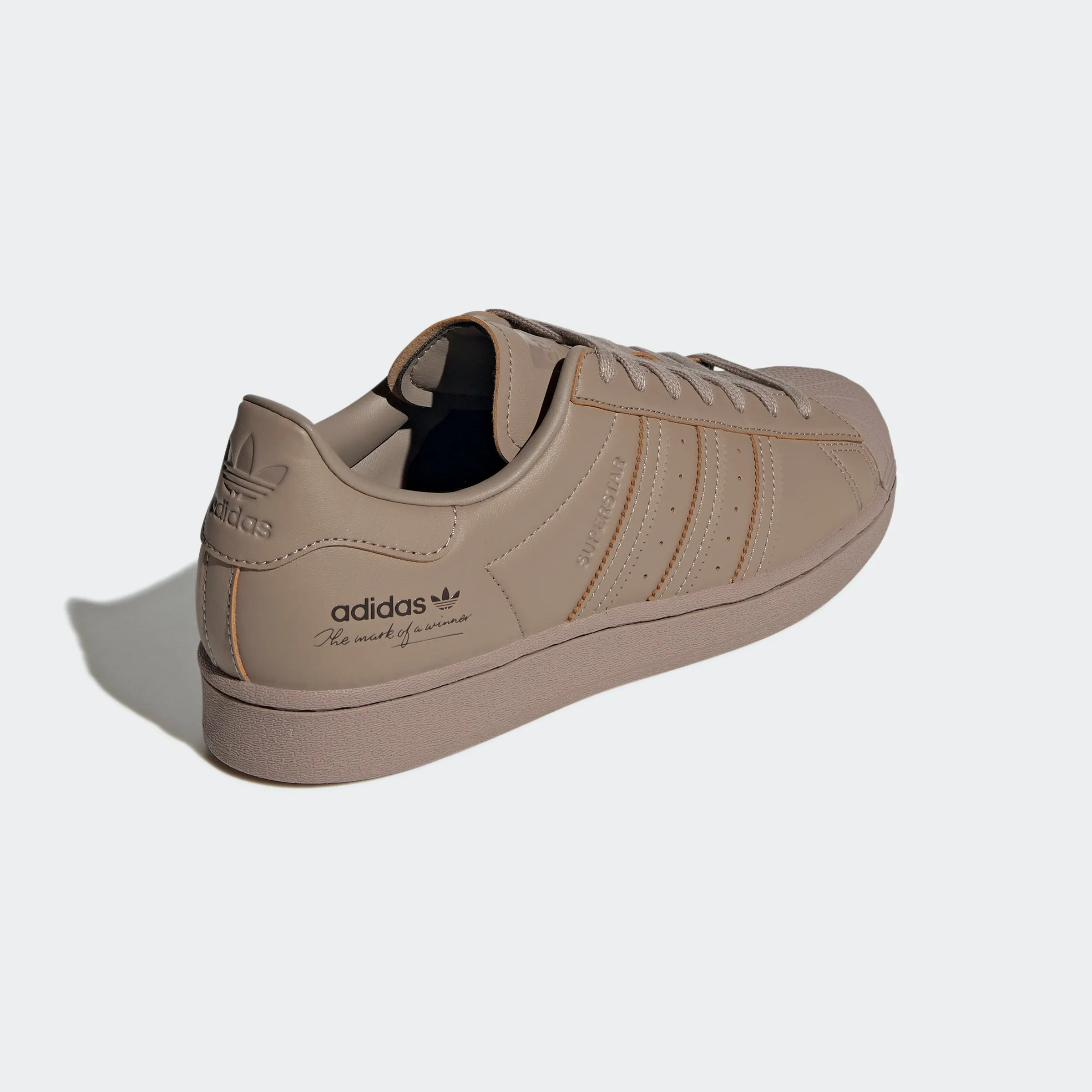 Men's adidas Originals Superstar Shoes Chalky Brown