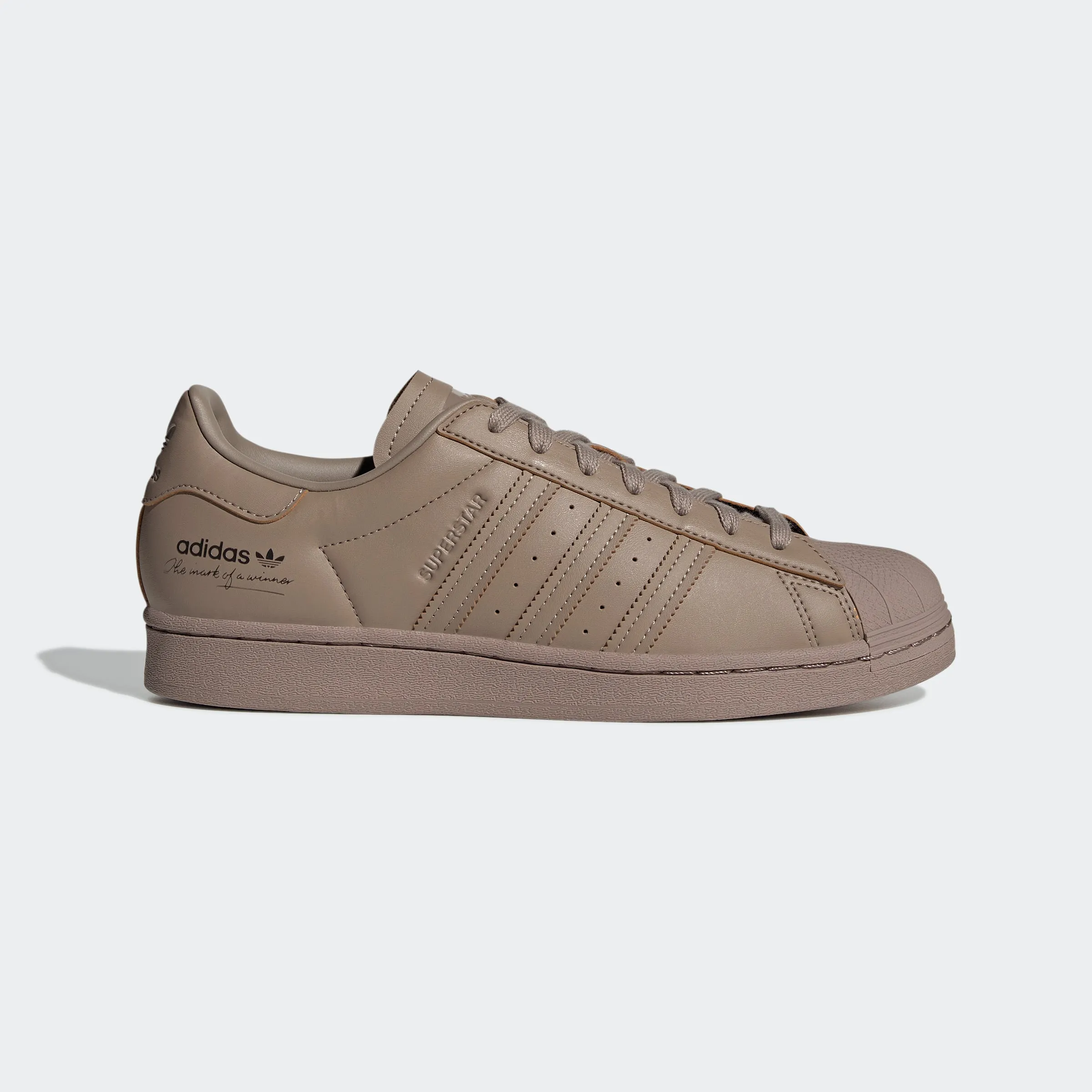 Men's adidas Originals Superstar Shoes Chalky Brown