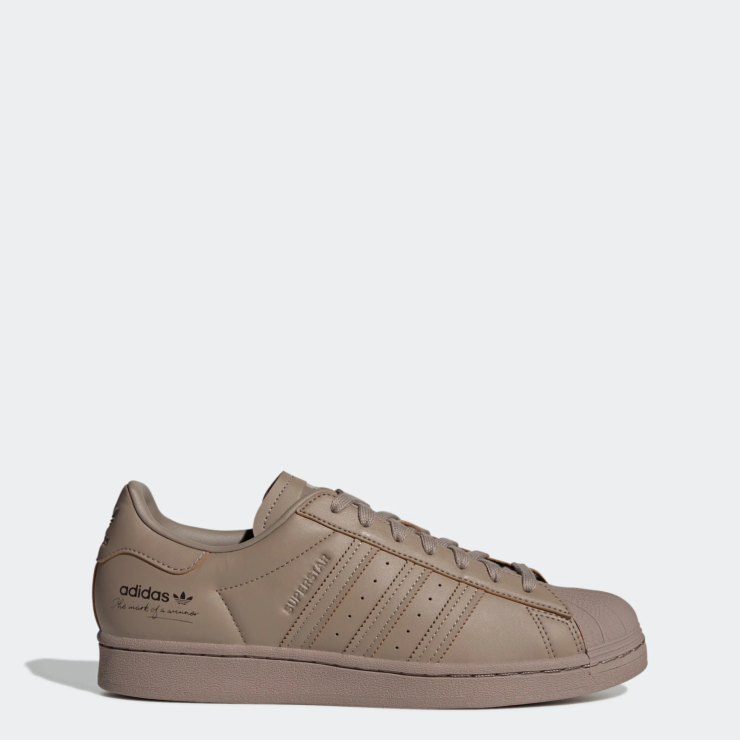 Men's adidas Originals Superstar Shoes Chalky Brown