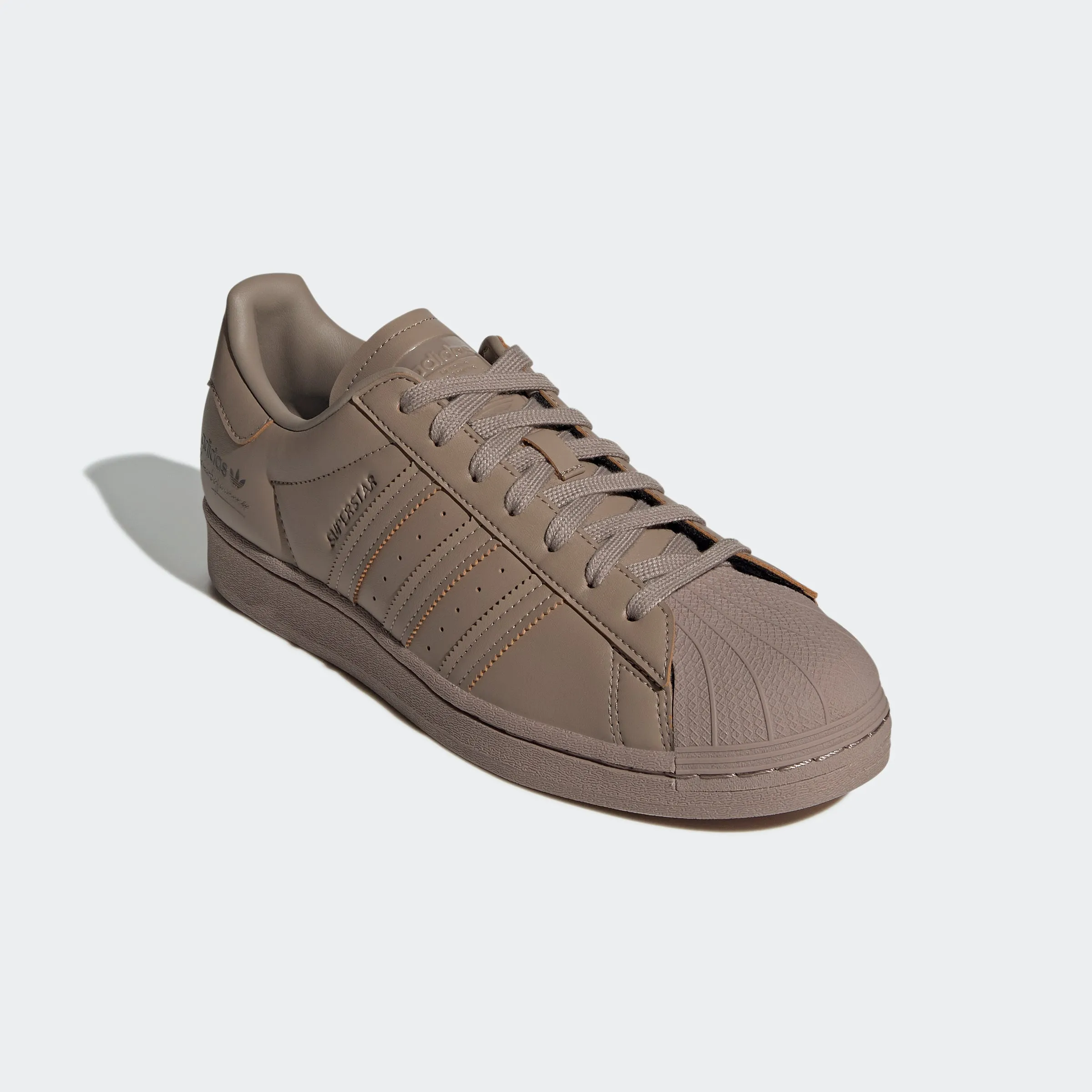 Men's adidas Originals Superstar Shoes Chalky Brown