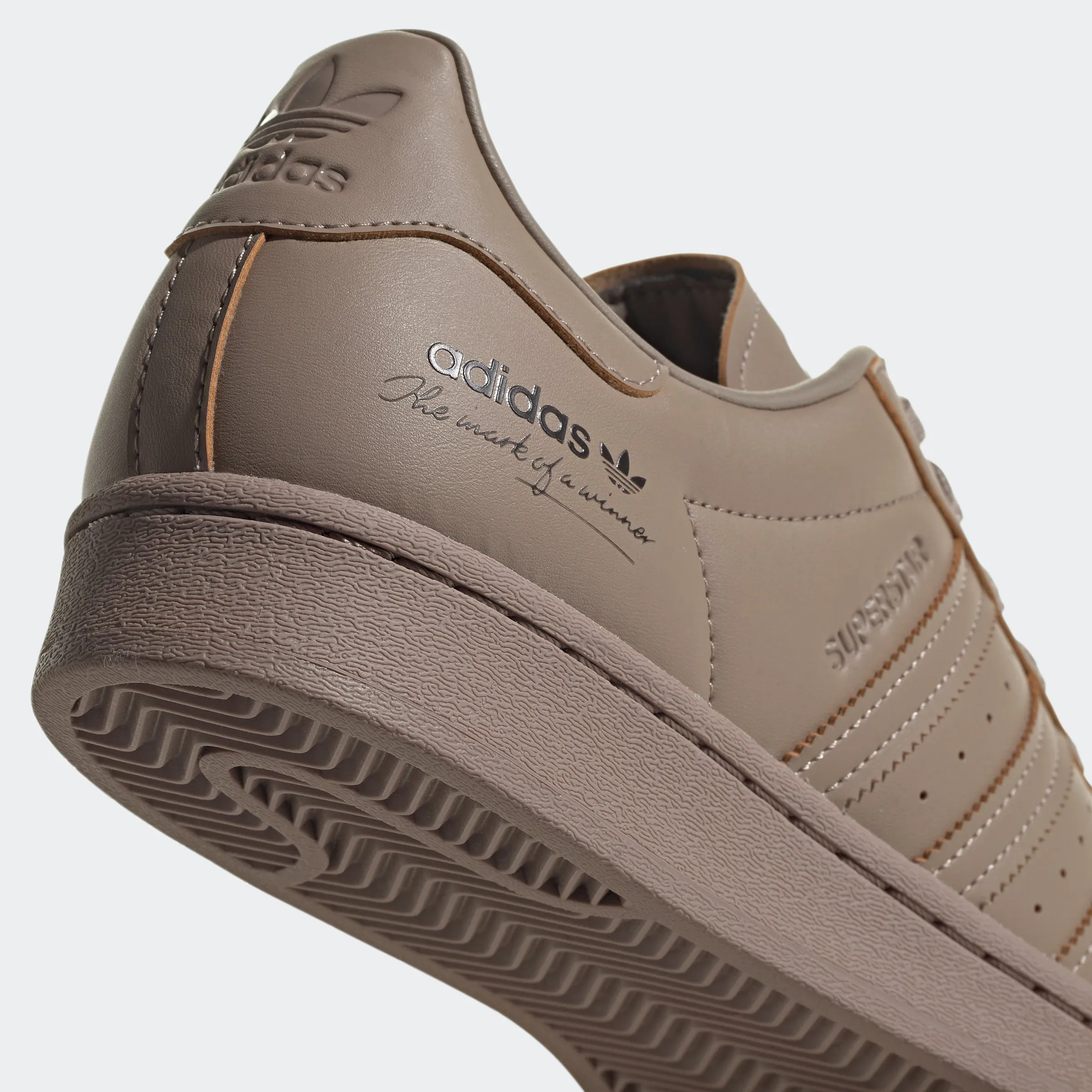 Men's adidas Originals Superstar Shoes Chalky Brown