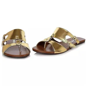 Men's Flat Gladiator Sandal Gold