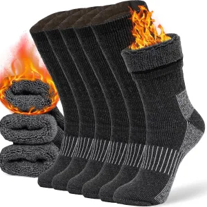 Merino Wool Casual Winter Socks – Comfortable Boot Socks for Men and Women