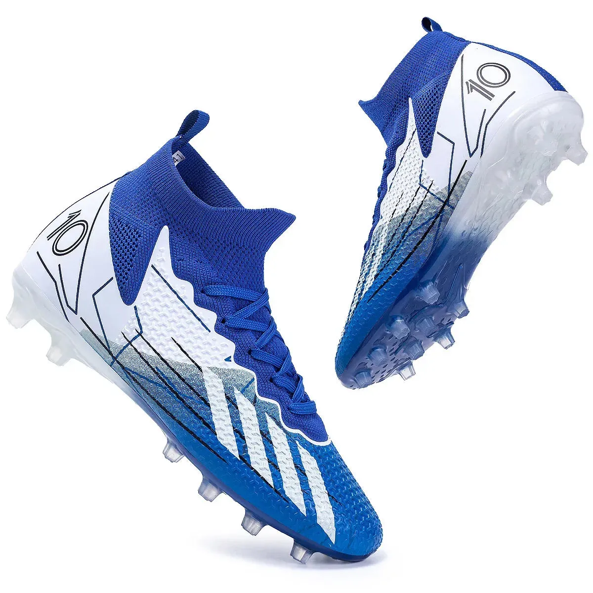 Messi Style High Top Soccer Cleats/TF/FG Professional Football Shoes