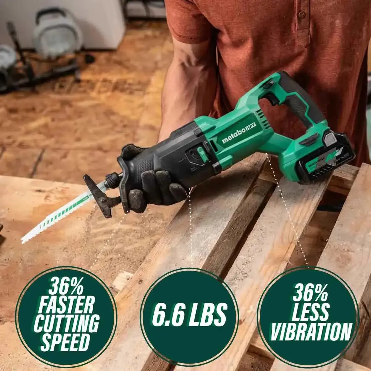 Metabo 18V MultiVolt Cordless Reciprocating Saw