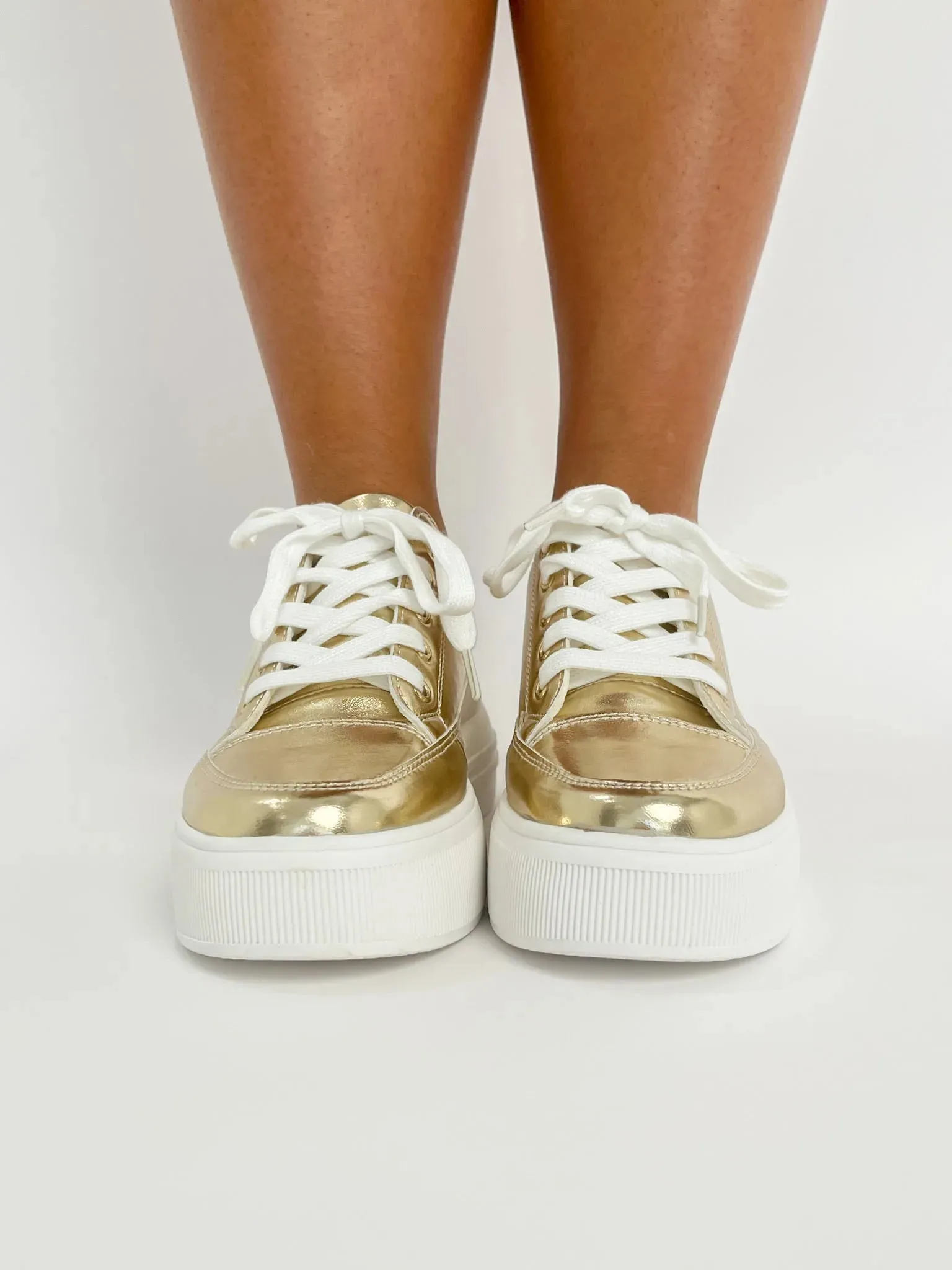 Metallic Gold Sneakers