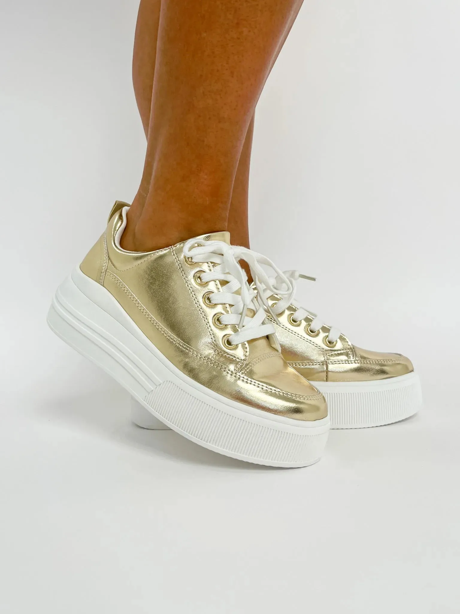 Metallic Gold Sneakers