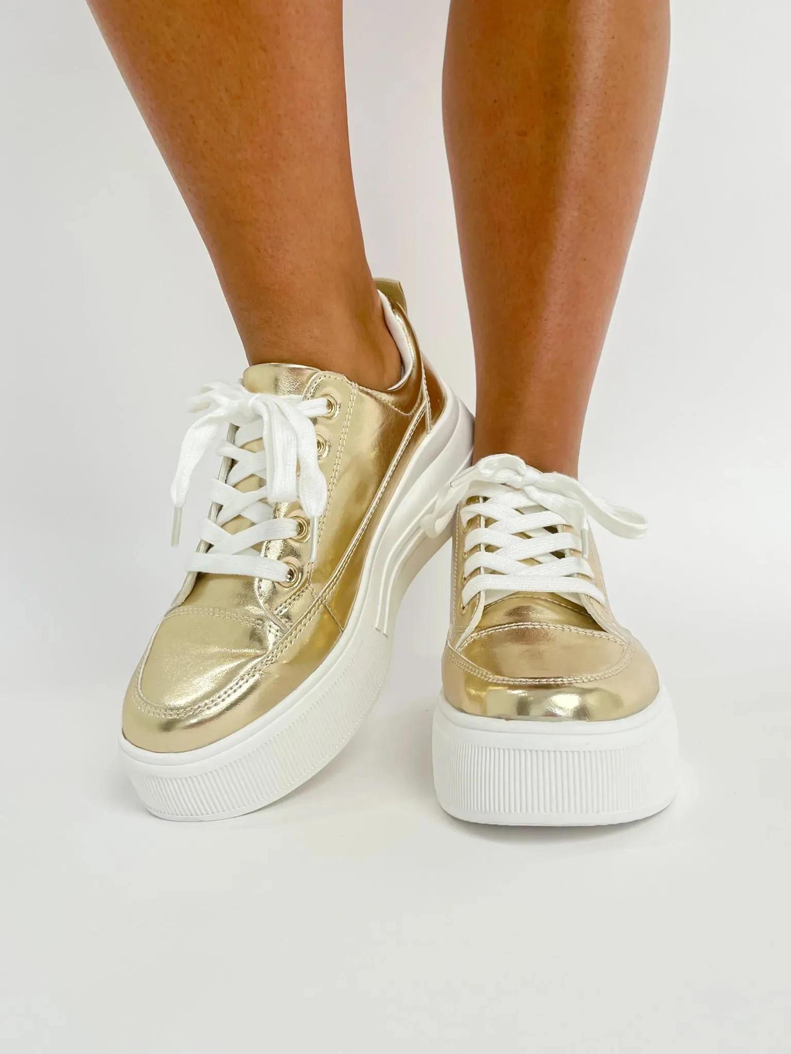 Metallic Gold Sneakers