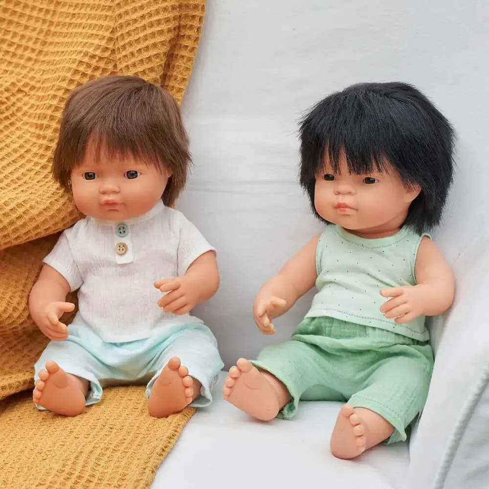 Miniland Baby Doll Asian Boy 15"