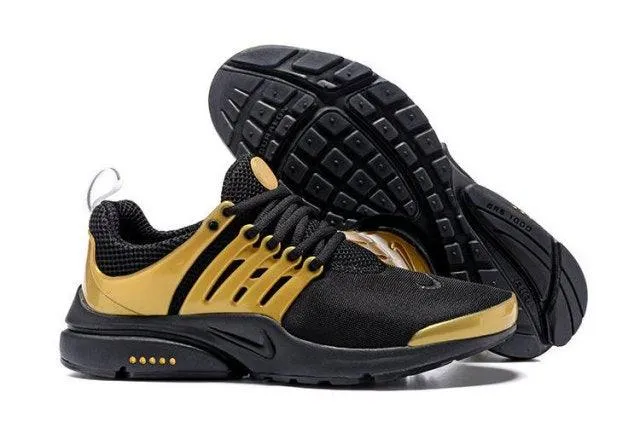 N A P Black Gold Mens Running Shoes Sneakers