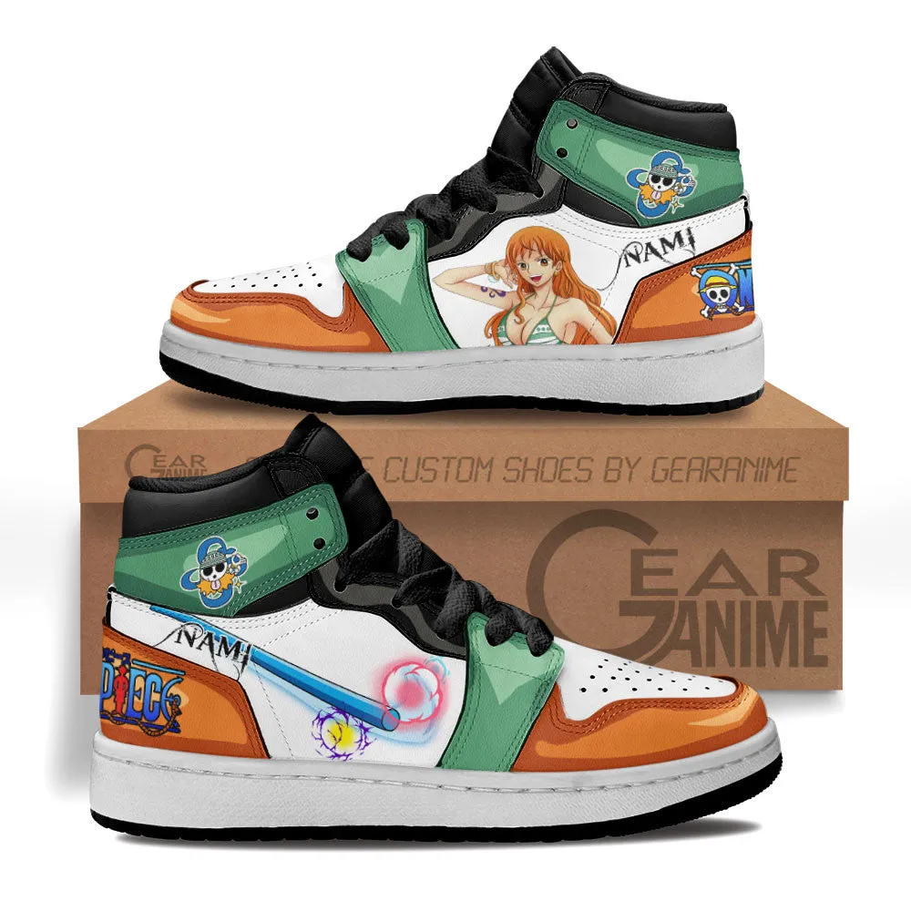 Nami Kids Sneakers Custom OP Anime Shoes For Kids