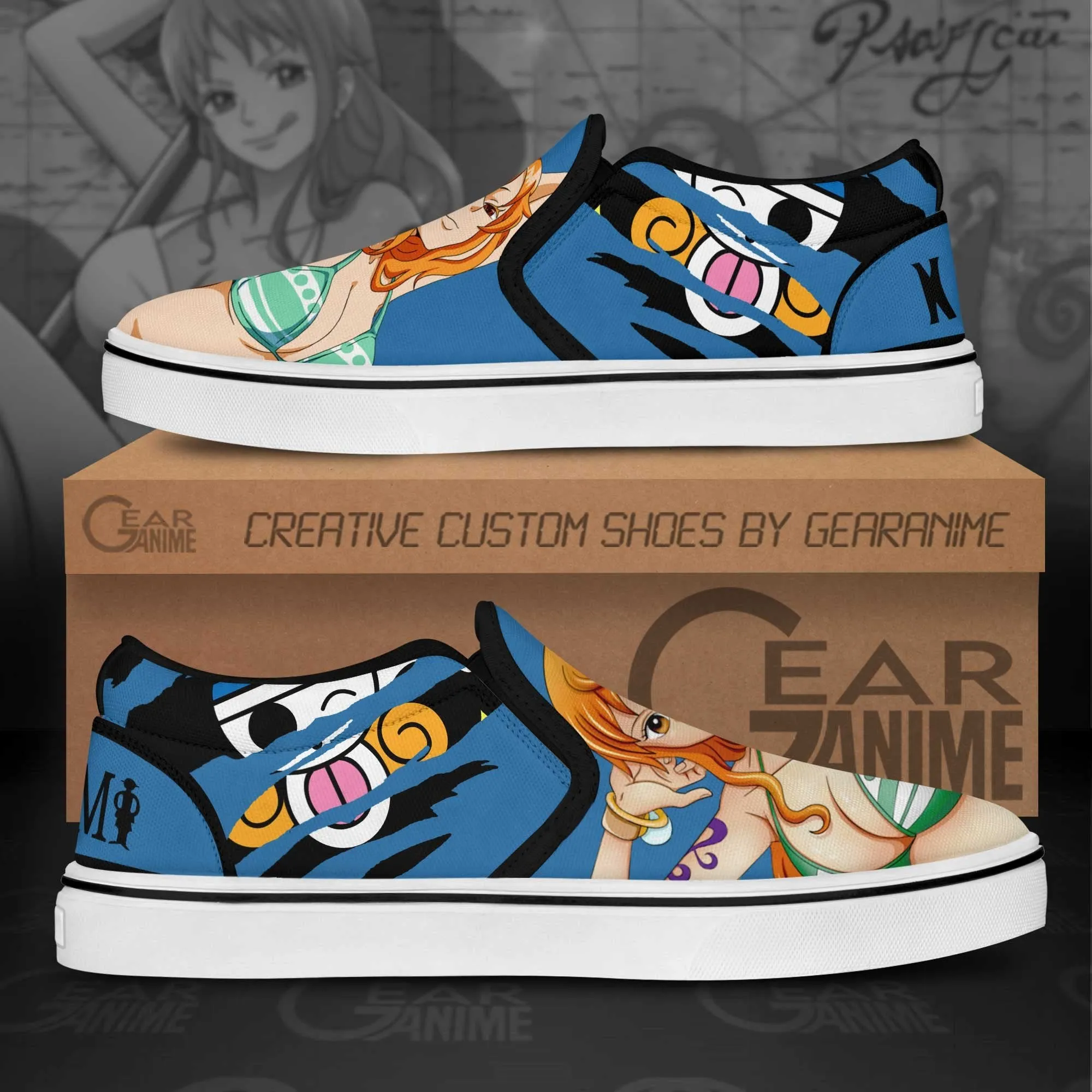 Nami Slip On Sneakers OP Custom Anime Shoes