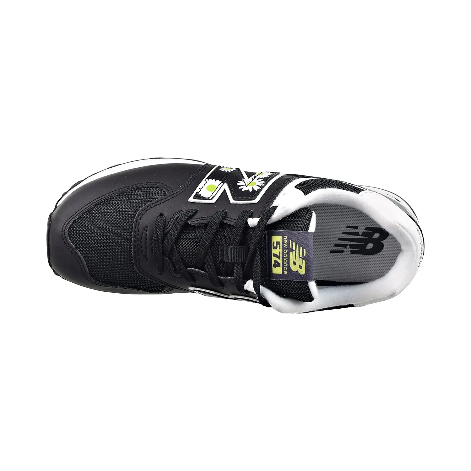 New Balance 574 Big Kids' Shoes Black-White