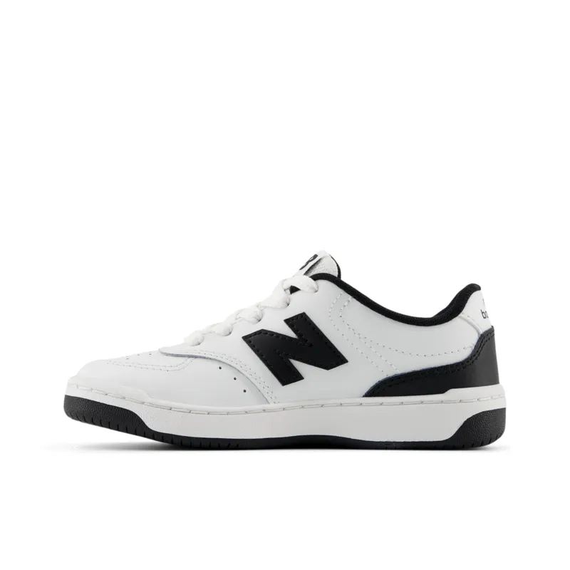 NEW BALANCE KIDS BB80 WHITE/BLACK BASKETBALL SHOES