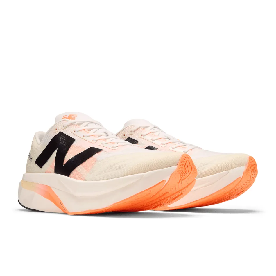 New Balance Women's FuelCell SC Elite V4 Running Shoes in White/Angora/Hot Mango SS25