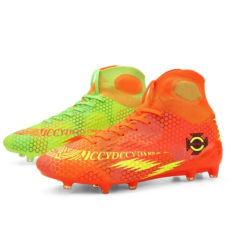 New Ronaldo Style Dual Color Soccer Cleats Shoes TF/FG