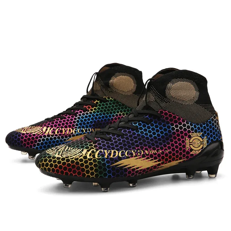 New Ronaldo Style Dual Color Soccer Cleats Shoes TF/FG