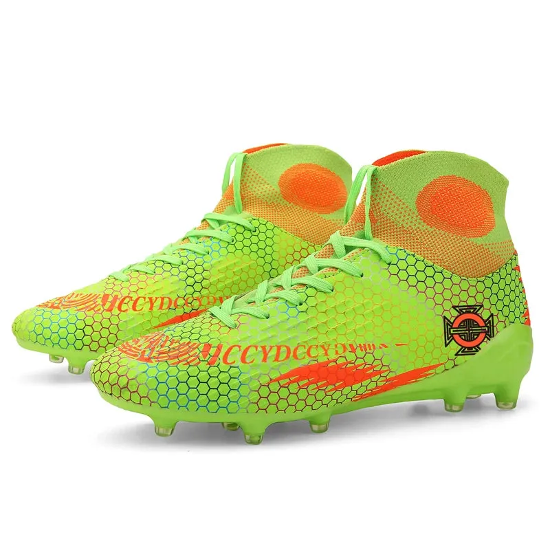 New Ronaldo Style Dual Color Soccer Cleats Shoes TF/FG