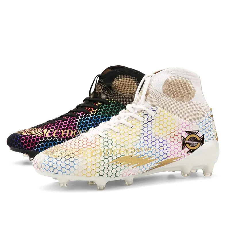 New Ronaldo Style Dual Color Soccer Cleats Shoes TF/FG