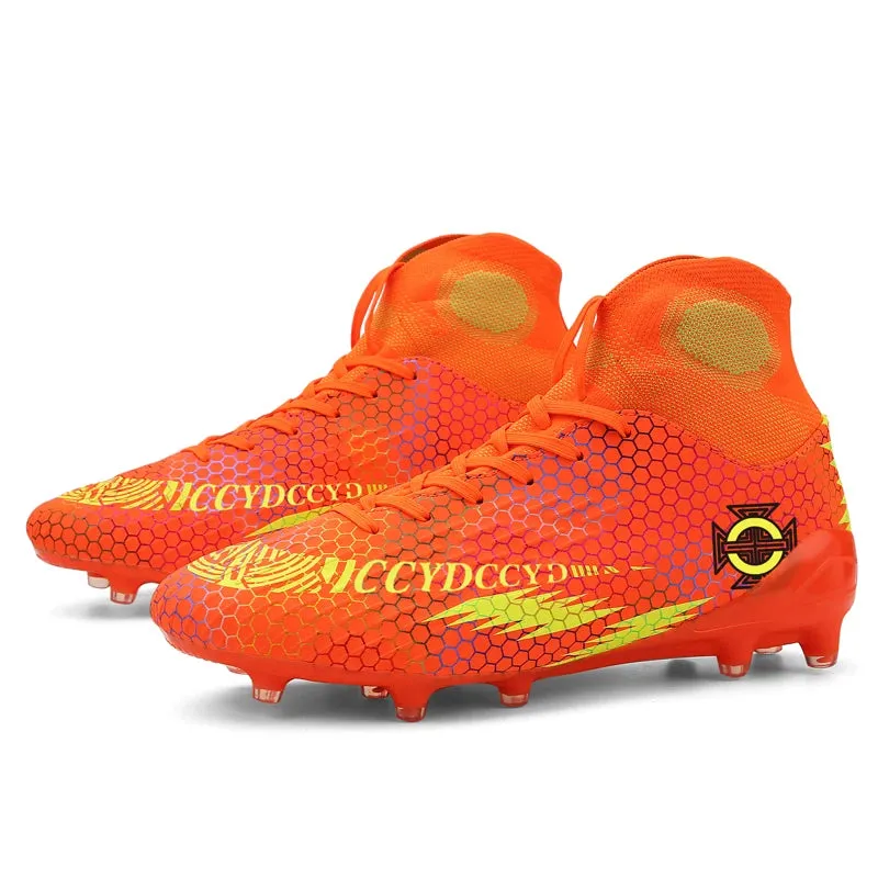 New Ronaldo Style Dual Color Soccer Cleats Shoes TF/FG