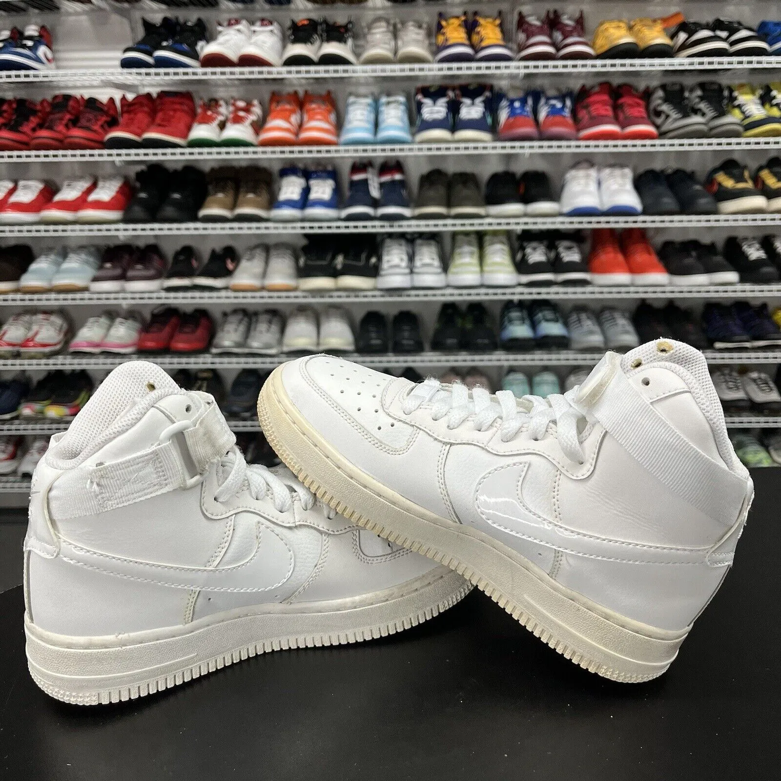 Nike Air Force 1 07 High Triple White GS Shoes 653998-100 Youth Size 4.5Y