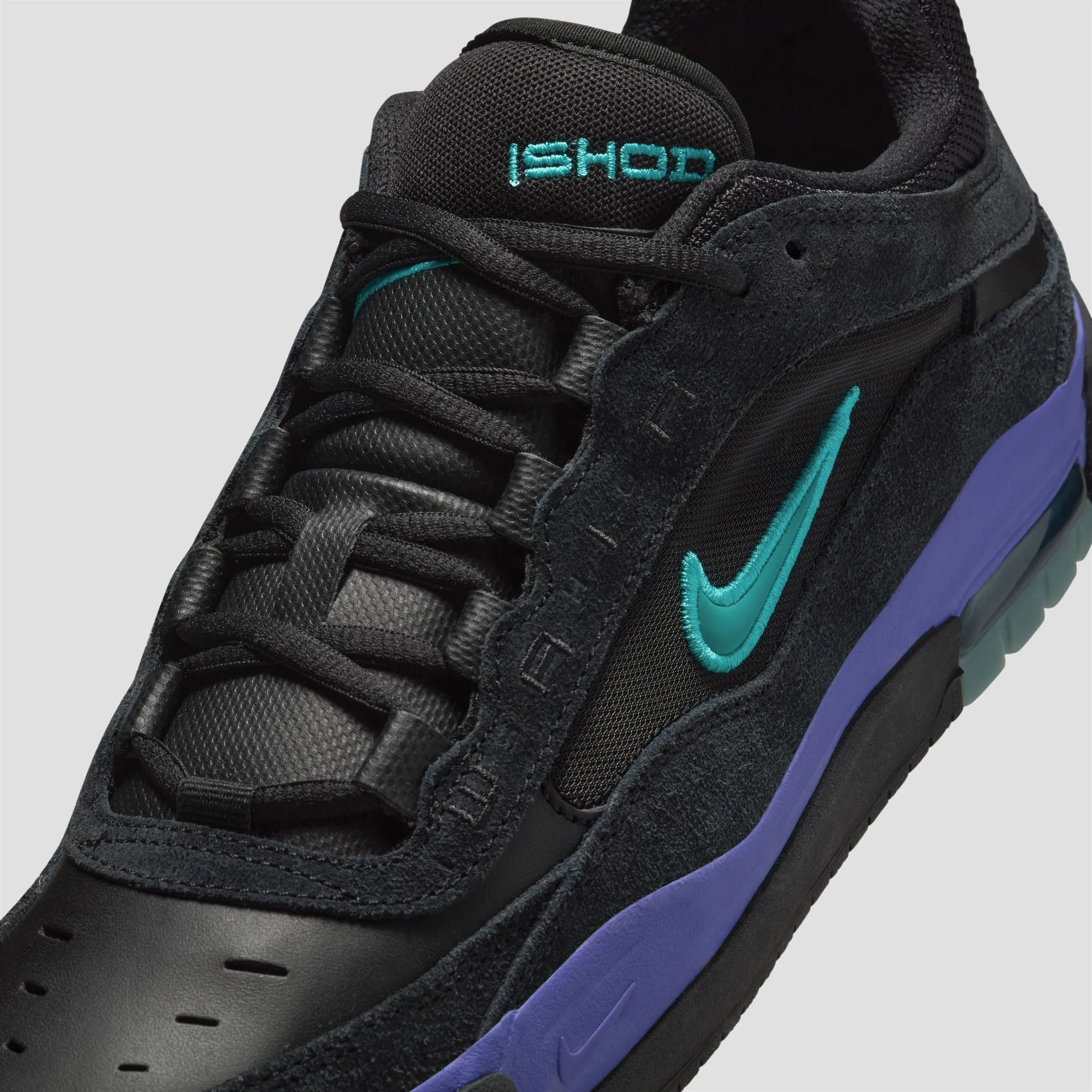 Nike Air Max Ishod Skate Shoes Black / Dusty Cactus / Black / Persian Violet