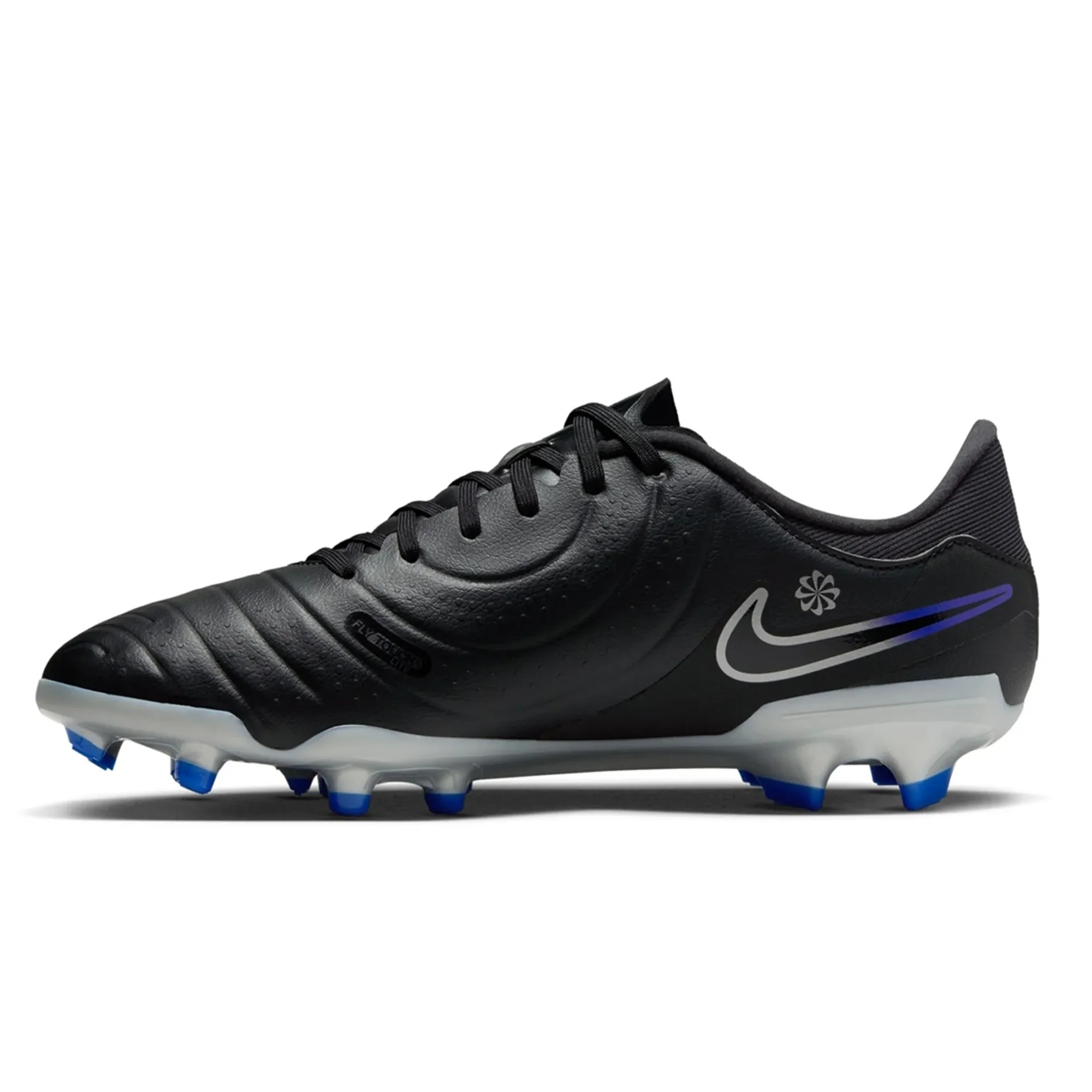 Nike Legend 10 Academy FG/MG Soccer Cleats (Black/Chrome-Hyper Royal)