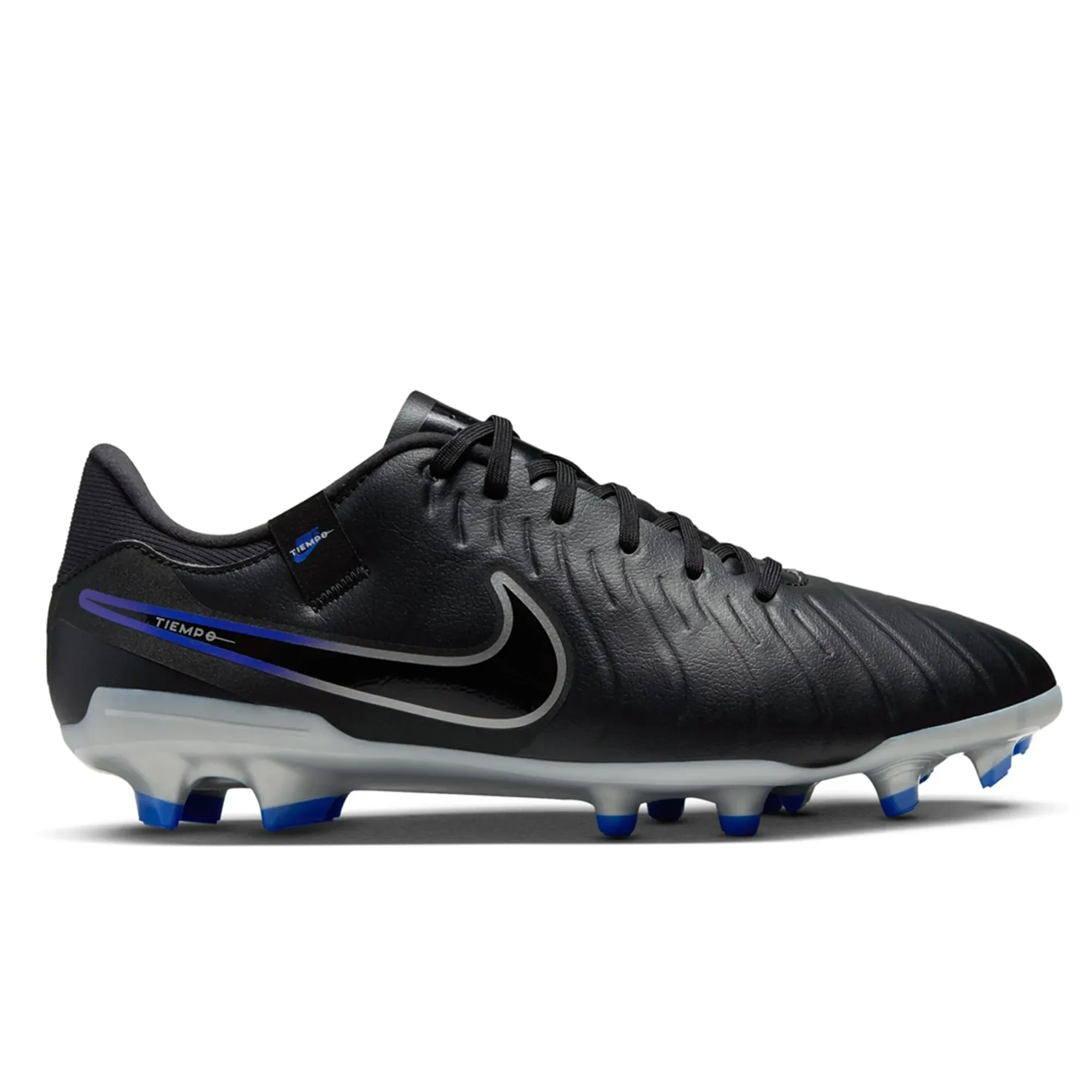 Nike Legend 10 Academy FG/MG Soccer Cleats (Black/Chrome-Hyper Royal)