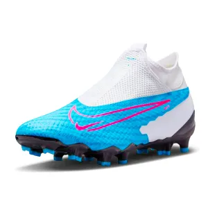 Nike Phantom GX Academy DF FG/MG Soccer Cleats (Baltic Blue/Pink Blast)