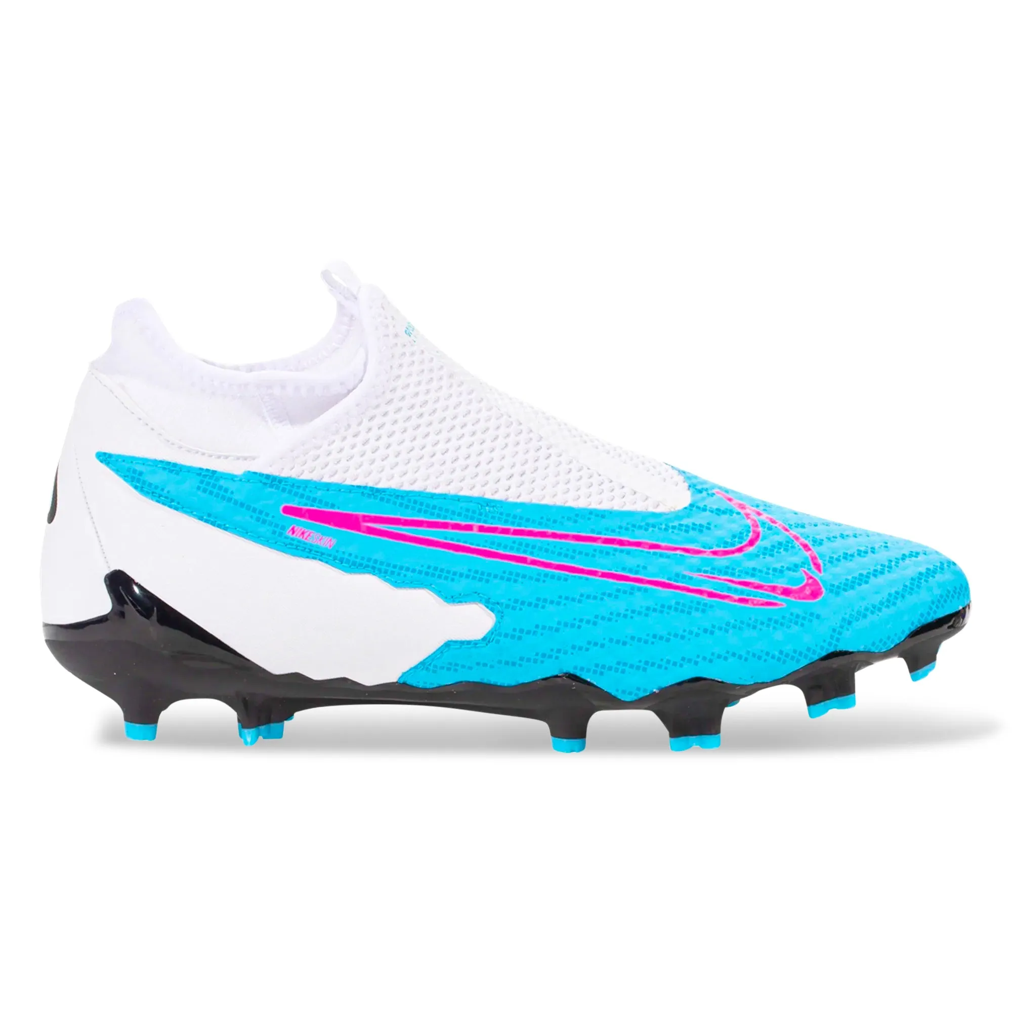 Nike Phantom GX Academy DF FG/MG Soccer Cleats (Baltic Blue/Pink Blast)