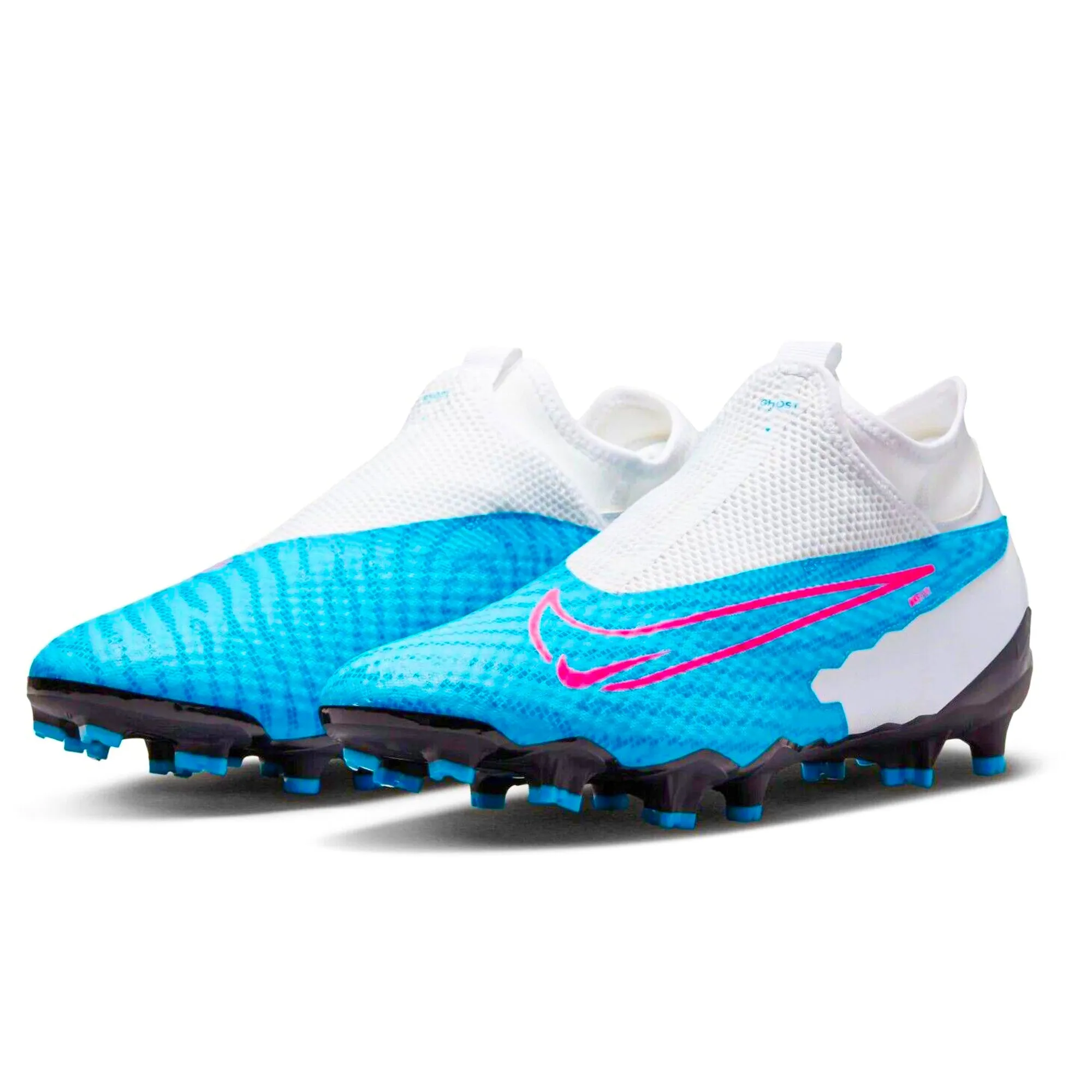 Nike Phantom GX Academy DF FG/MG Soccer Cleats (Baltic Blue/Pink Blast)