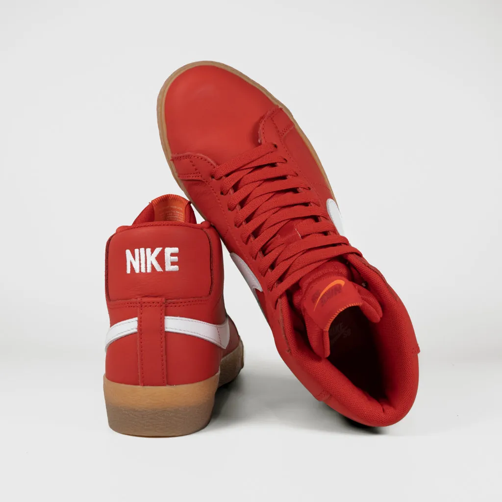 Nike SB - 'Orange Label' Blazer Mid Shoes - University Red / White - White