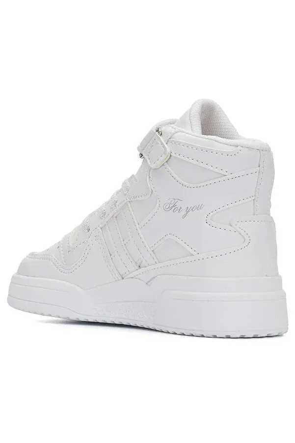 Nstil Boy's White Basketball Sports Shoes