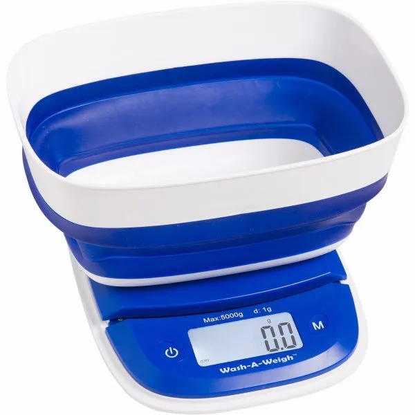 On Balance FBW-5000 Washable Fold-a-Bowl Kitchen Scale 5000g x 1g - Digital Scales