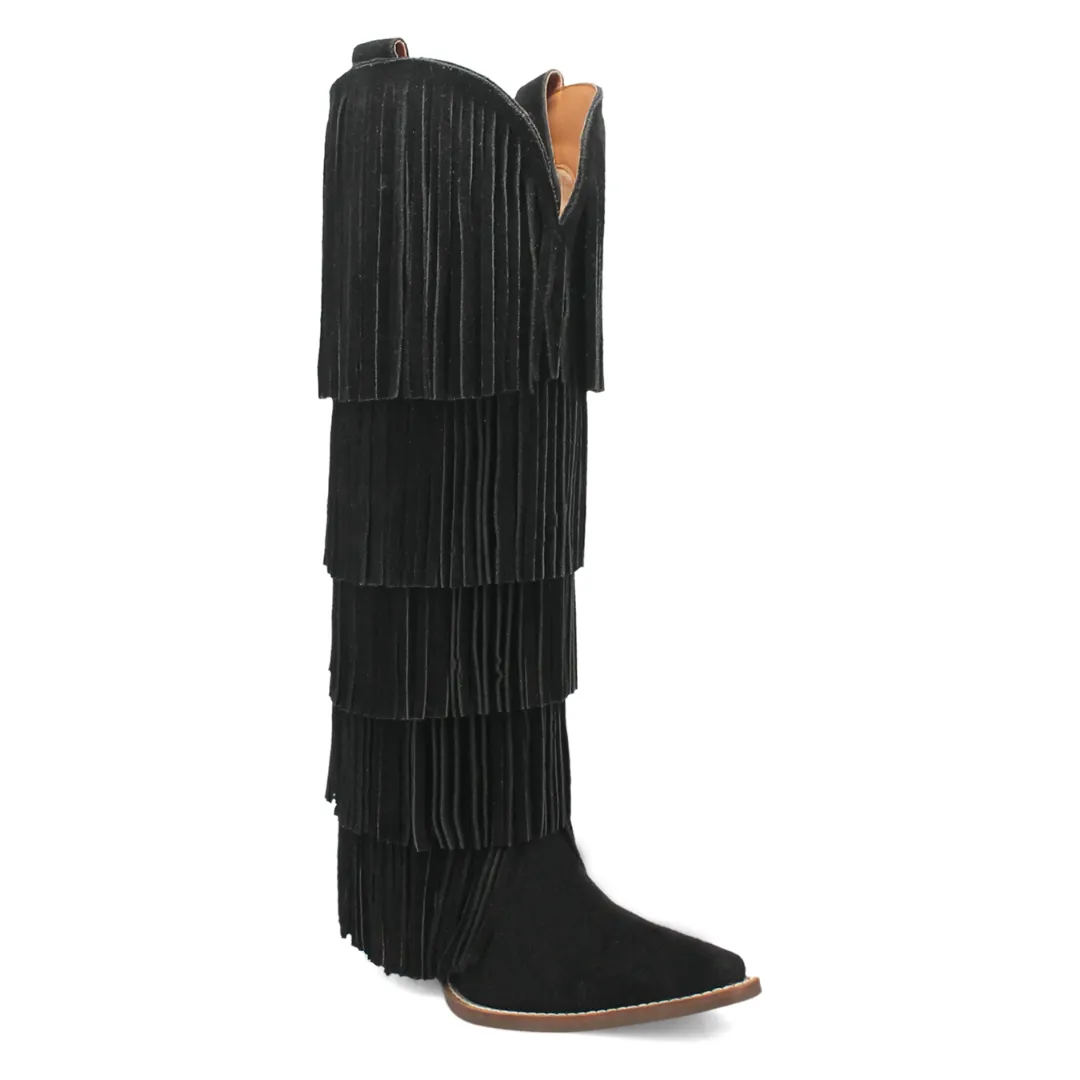 Online Exclusive | Dingo | Wild Child Suede Leather Boot in Black **PREORDER