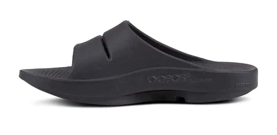 Oofos | OOahh Sport Slide | Unisex | Matte Black