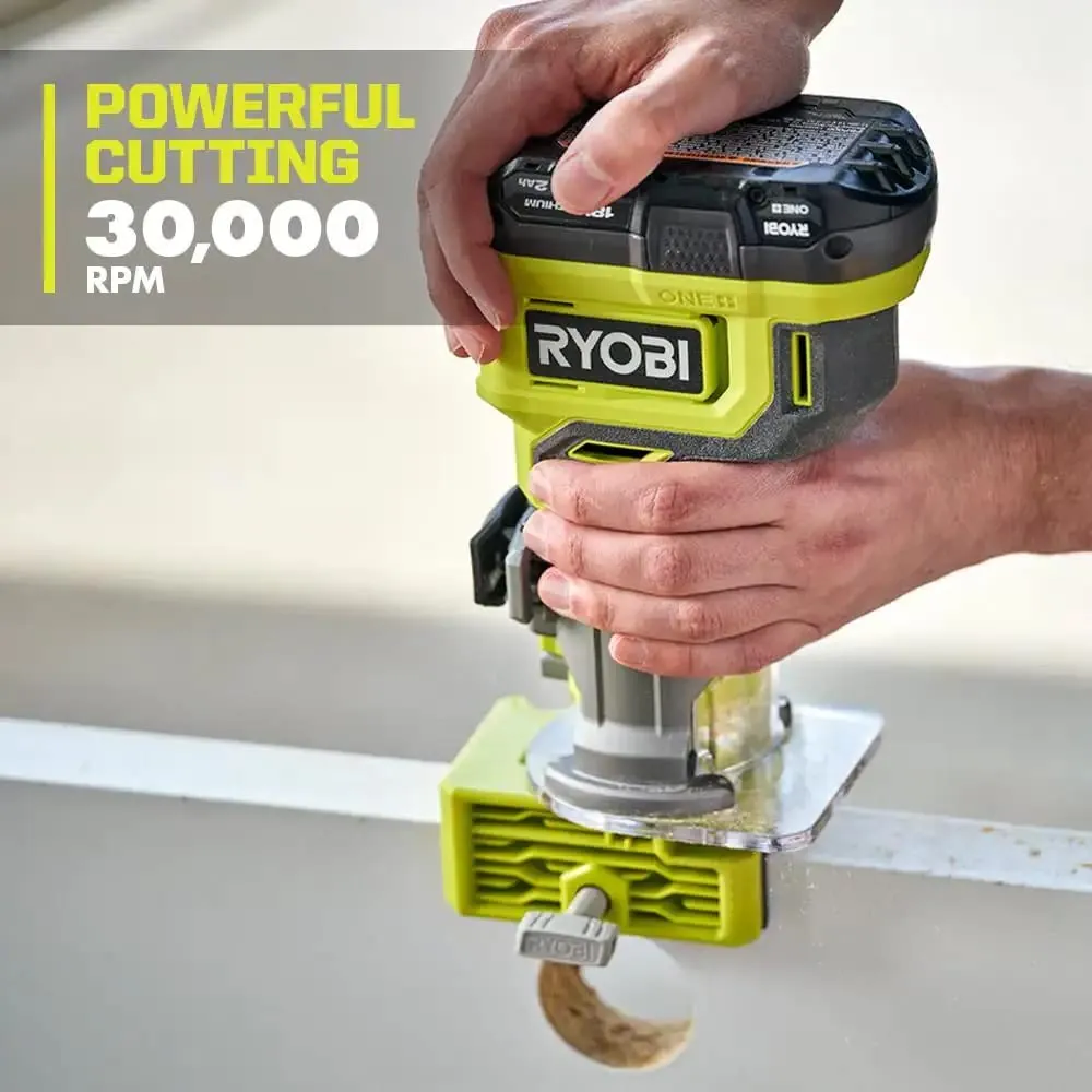 Open Box -  RYOBI ONE  18V Cordless Compact Fixed Base Router (Tool Only)