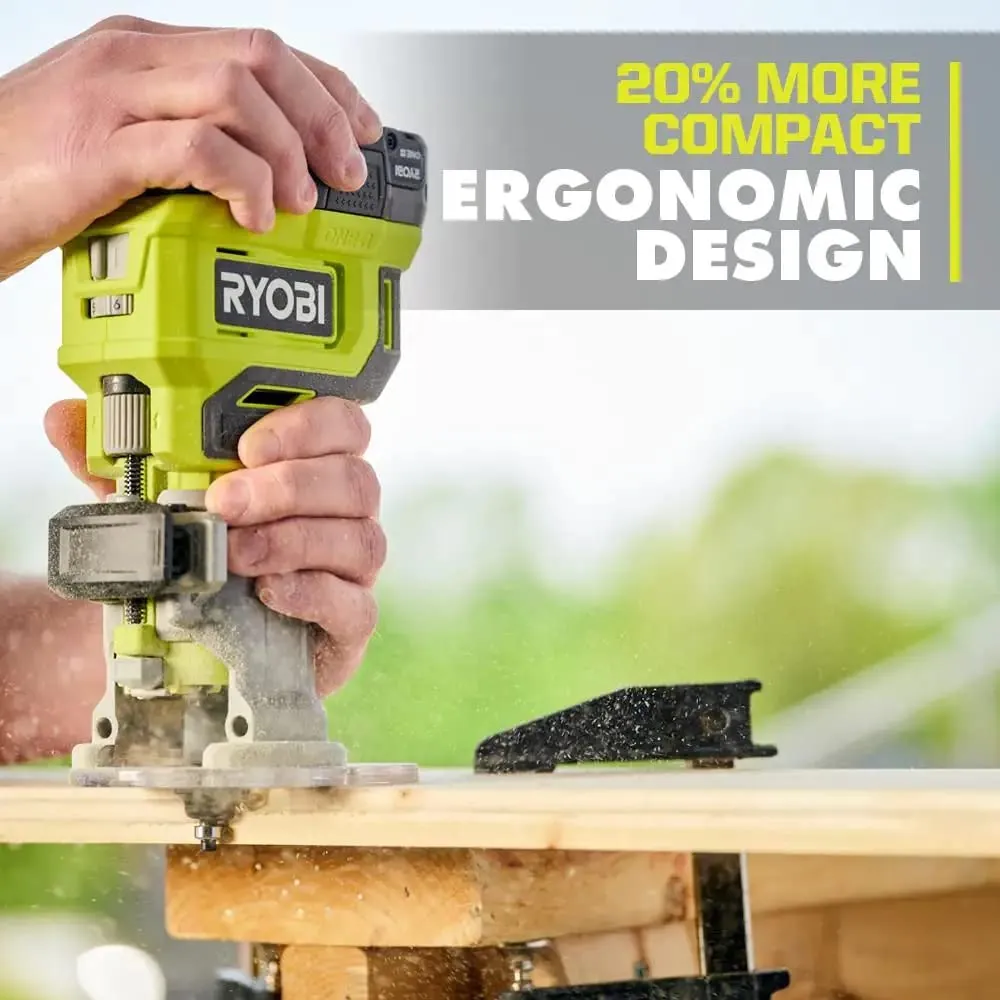 Open Box -  RYOBI ONE  18V Cordless Compact Fixed Base Router (Tool Only)